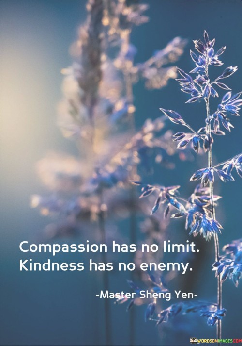 Compassion Has No Limit Kindness Has No Enemy Quotes