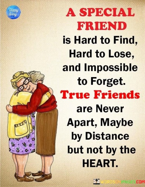 Happy Living A Special Friend Is Hard To Find Quotes