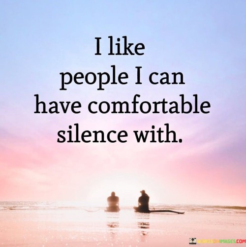 I Like People I Can Have Comfortable Silence With Quotes