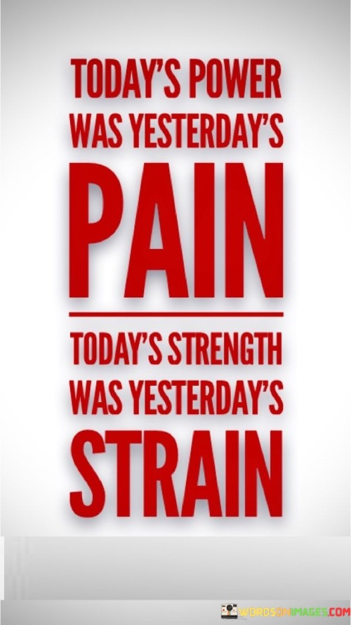 Today's Power Was Yesterday's Pain Today's Quotes