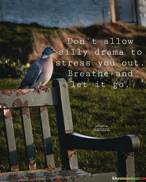 Don't Allow Silly Drama To Stress You Out Breathe Quotes