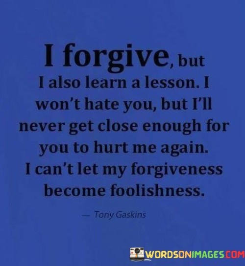 I Forgive But I Also Learn A Lesson I Wont Hate You Quotes