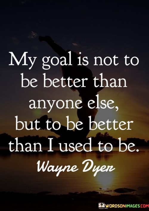 My Goal Is Not To Be Better Than Anyone Else Quotes