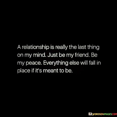 A Relationship Is Really The Last Thing On My Mind Quotes