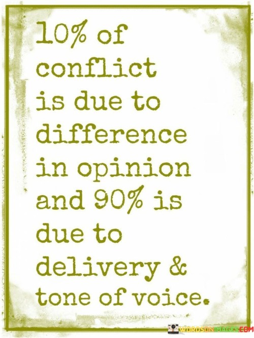 10% Of Conflict Is Due To Difference In Opinion Quotes