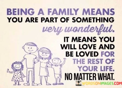 Being A Family Means You Are Part Of Something Quotes