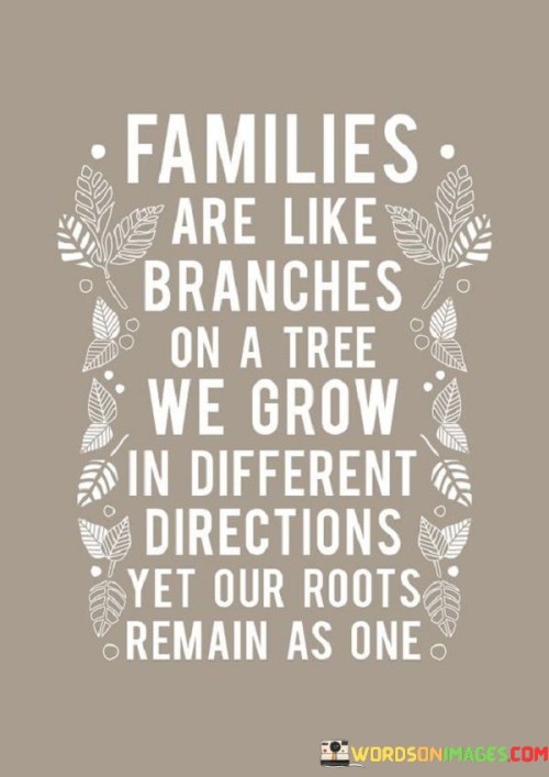 Families Are Like Branches On A Tree We Grow In Different Quotes