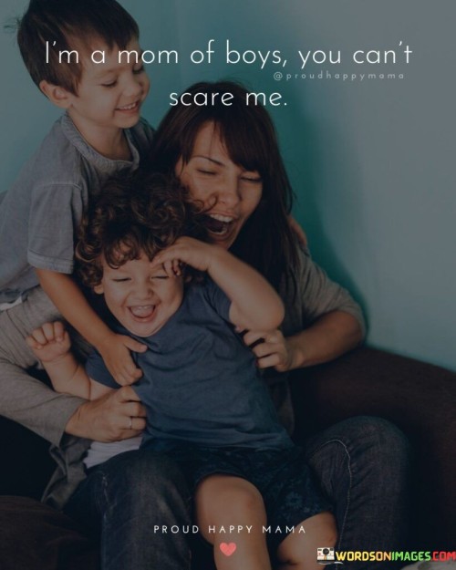 I'm A Mom Of Boys You Can't Scare Me Quotes