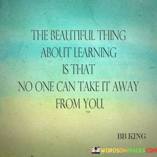 The Beautiful Thing About Learning Is That No One Can Quotes