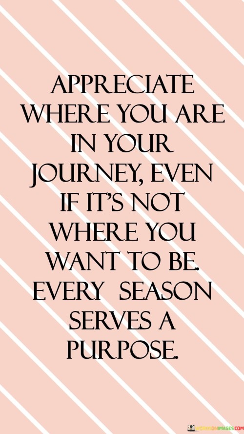 Appreciate Where You Are In Your Journey Even If It's Quotes