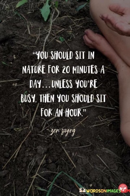 You Should Sit In Nature For 20 Minutes A Day Unless Quotes