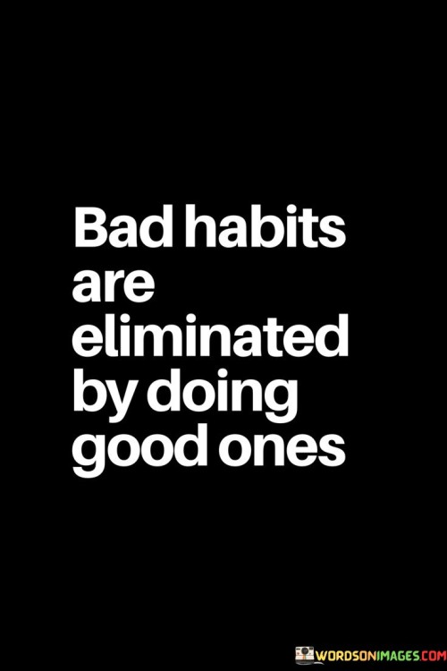 Bad Habits Are Eliminated By Doing Good Ones Quotes