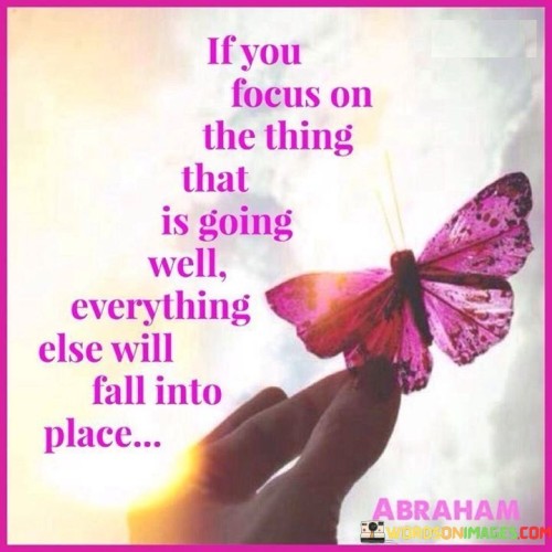 If You Focus On The Thing That Is Going Well Quotes