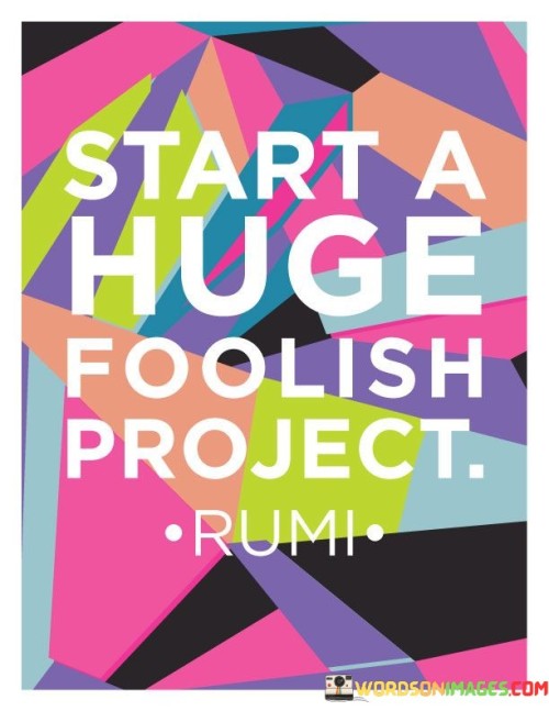 Start A Huge Foolish Project Quotes