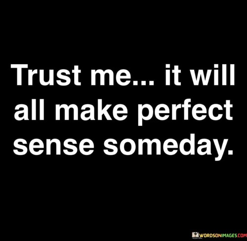 Trust Me It Will All Make Perfect Sense Someday Quotes