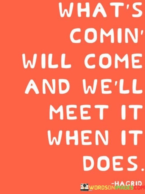 What's Comin Will Come And We'll Meet It Quotes