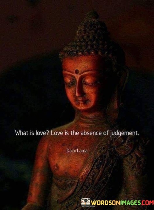 What Is Love Love Is The Absence Of Judgement Quotes