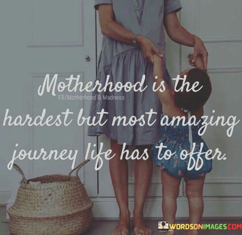 Motherhood Is The Amazing Hardest But Most Quotes