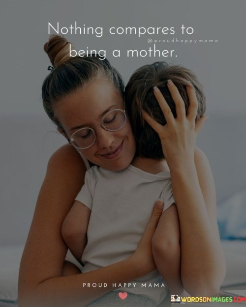 Nothing Compares To Being A Mother Quotes