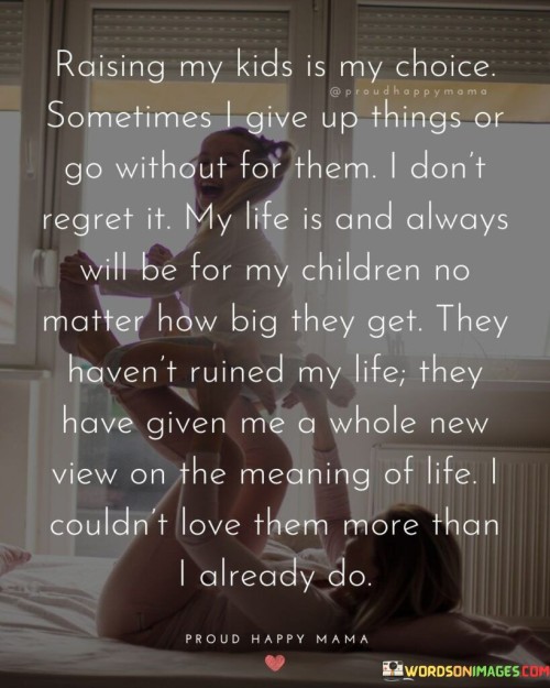 Raising My Kids Is My Choice Sometimes I Give Quotes