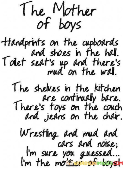 The Mother Of Boys Handprints On The Cupboards Quotes