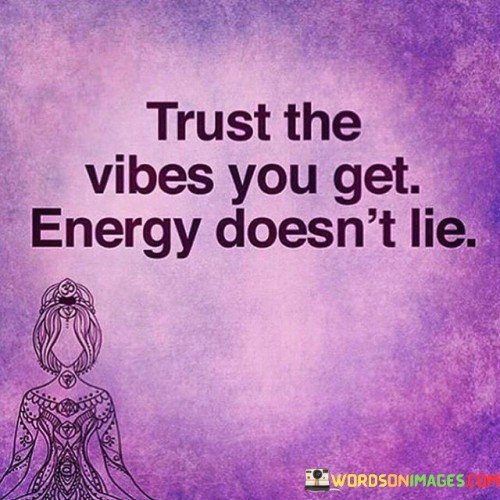 Trust The Vibes You Get Energy Doesn't Lie Quotes