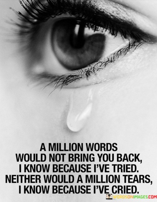 A Million Words Would Not Bring You Back Quotes