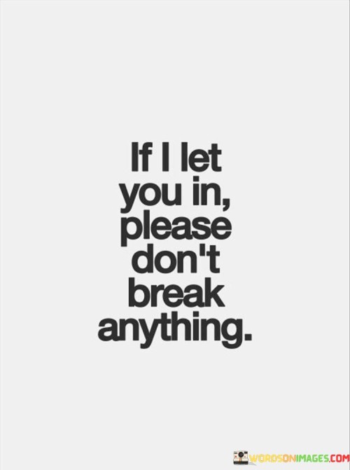 If I Let You In Please Don't Break Anything Quotes