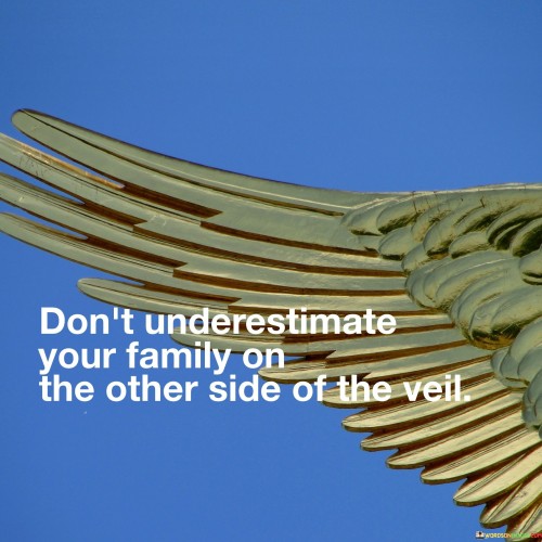 Don't Underestimate Your Family On The Other Side Quotes