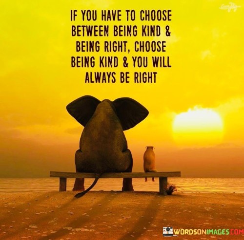 If You Have To Choose Between Being Kind Quotes