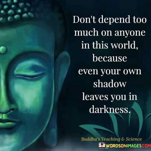 Don't Depend Too Much On Anyone In This World Quotes