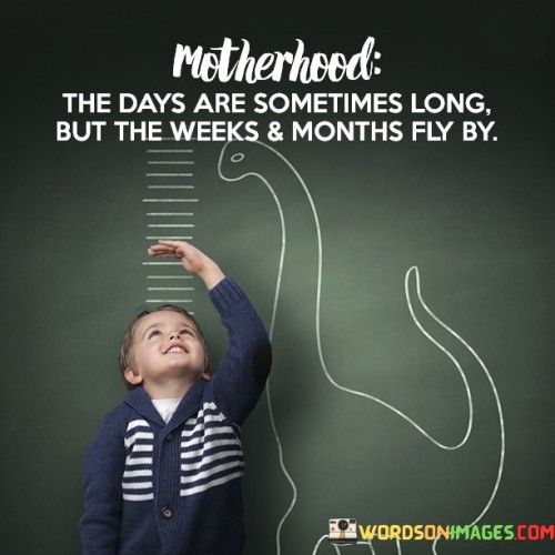 Motherhood The Days Are Sometimes Long Quotes