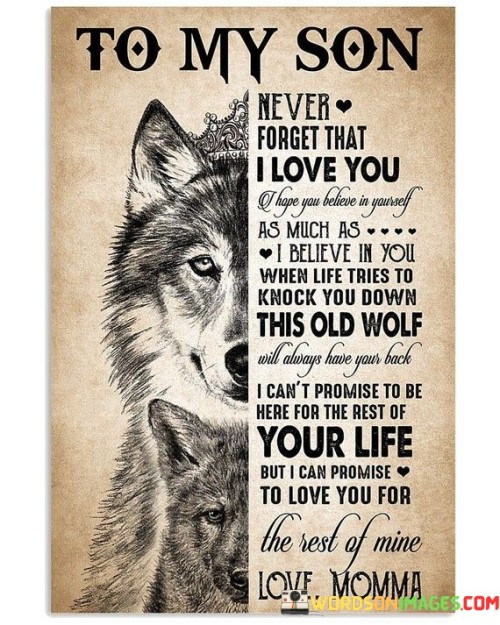 To My Son Never Never Forget That I Love You Quotes