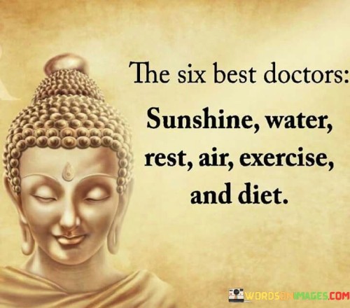 The Six Best Doctors Sunshine Water Rest Air Exercise And Diet Quotes