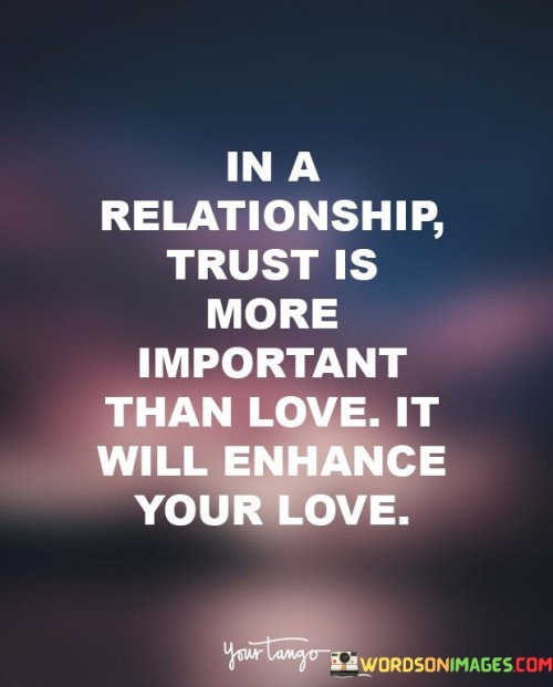 In A Relationship Trust Is More Important Quotes