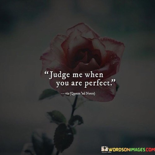 Judge Me When You Are Perfect Quotes