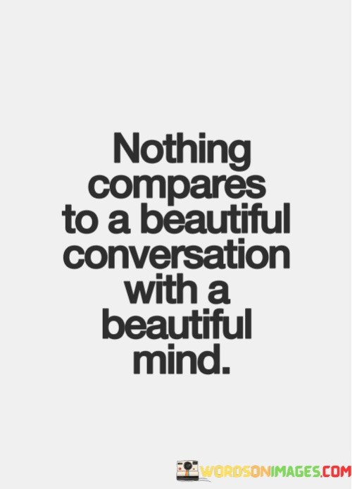 Nothing Compares To A Beautiful Conversation With A Beautiful Mind Quotes