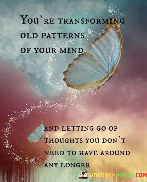 You're Transforming Old Patterns Of Your Mind And Letting Go Of Thoughts You Don't Quotes