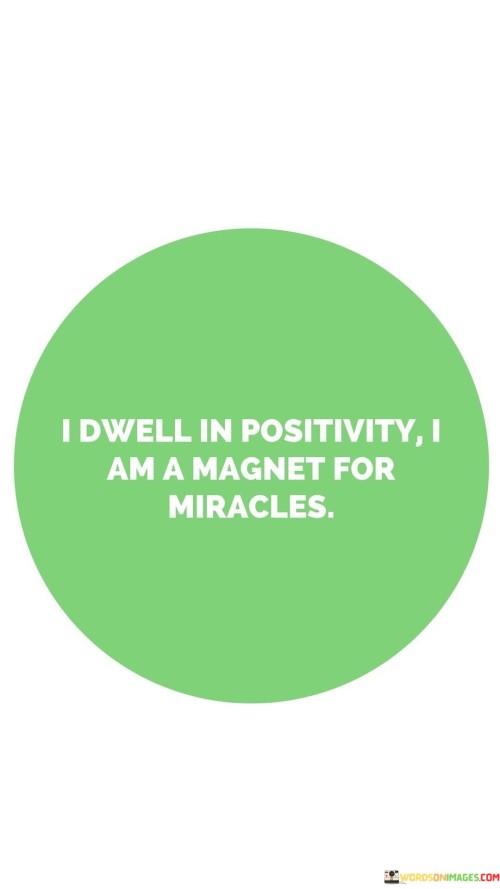 I Dwell In Positivity I Am A Magnet For Quotes