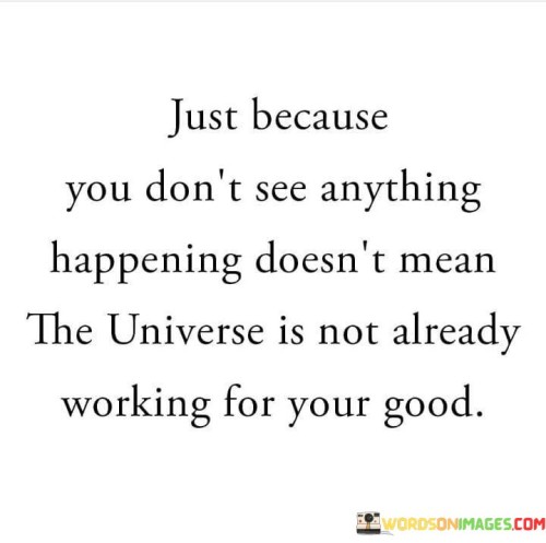 Just Because You Don't See Anything Happening Quotes