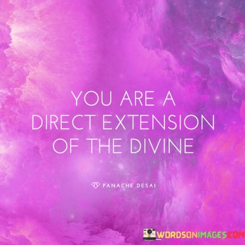 You Are The Direct Extension Of Divine Quotes