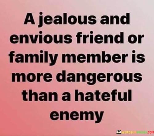 A Jealous And Envious Friend Or Family Member Is More Quotes