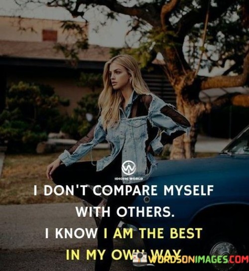 I Don't Compare My Self With Others Quotes