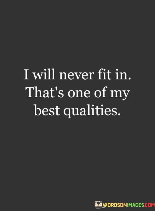 I Will Never Fit In That's One Of My Best Qualities Quotes