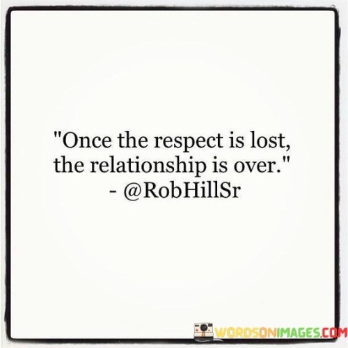 Once The Respect Is Lost The Relationship Is Over Quotes