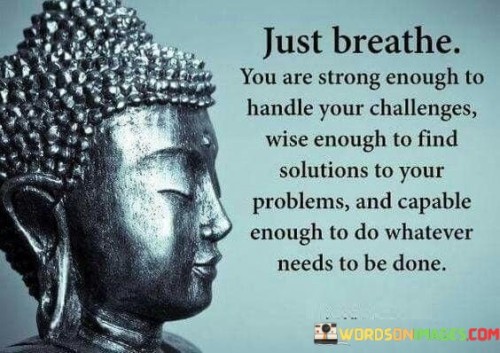 You Are Strong Enough To Handle Your Challenges Wise Enough Quotes