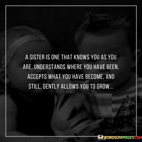 A Sister Is One That Know You As You Are Understand Quotes