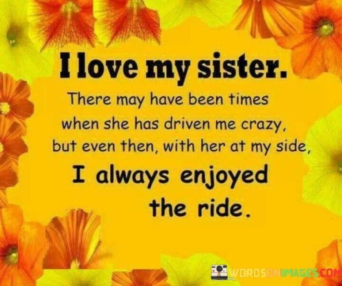 I Love My Sister There May Have Been Times When She Has Driven Me Crazy Quotes