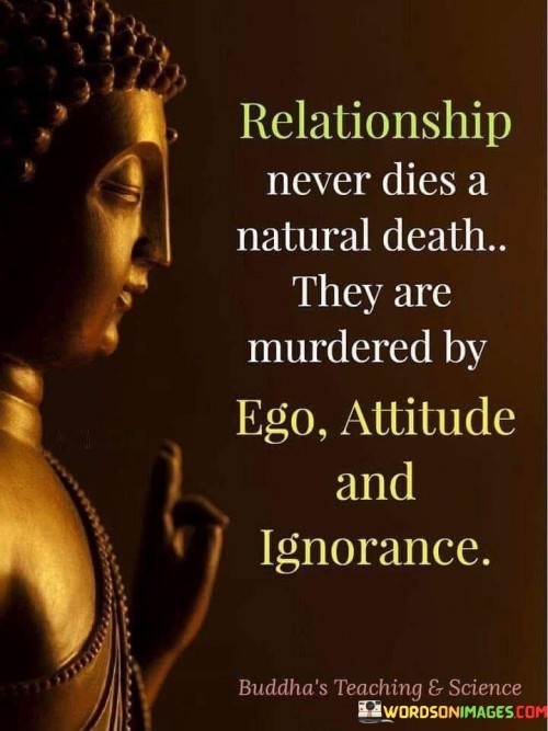 Relationship Never Dies A Natural Death They Are Murdered By Ego Quotes