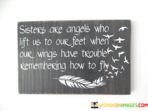 Sister Are Angels Who Lift Us To Our Feet When Our Wings Have Trouble Quotes